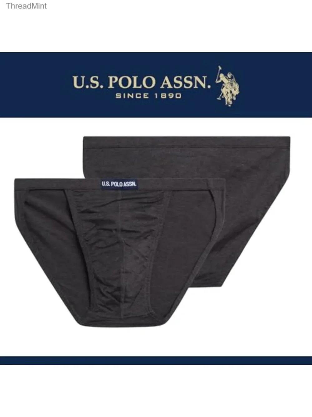 Mens Bikini Briefs 6 Pack Cotton Spandex Underwear Pouch Big & Tall